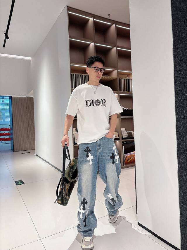 Dio25Ss Spring/Summer New Classic Logo Collaboration Short-Sleeve T-Shirt A must