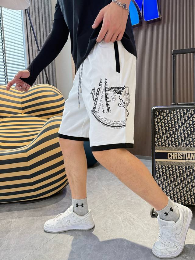 Moncler 2025 Summer New Men's Casual Shorts with All Three Labels. High-end cus