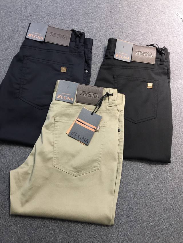 Ez Family Zegna Men's High-End Minimalist Ice Silk Thin Business Casual Pants, h