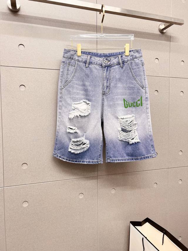 Gucci 2025Ss New Original Single Style Hot Selling Denim Shorts, Super Custom St