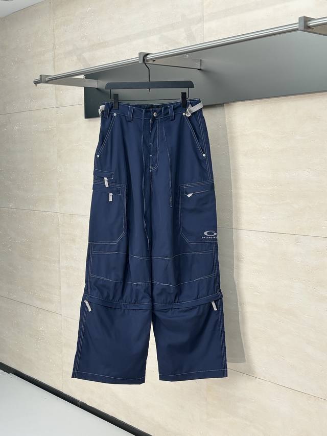 Balenciaga* Paris 25Fw New Embroidered Multifunctional Cargo Pants Custom-made O
