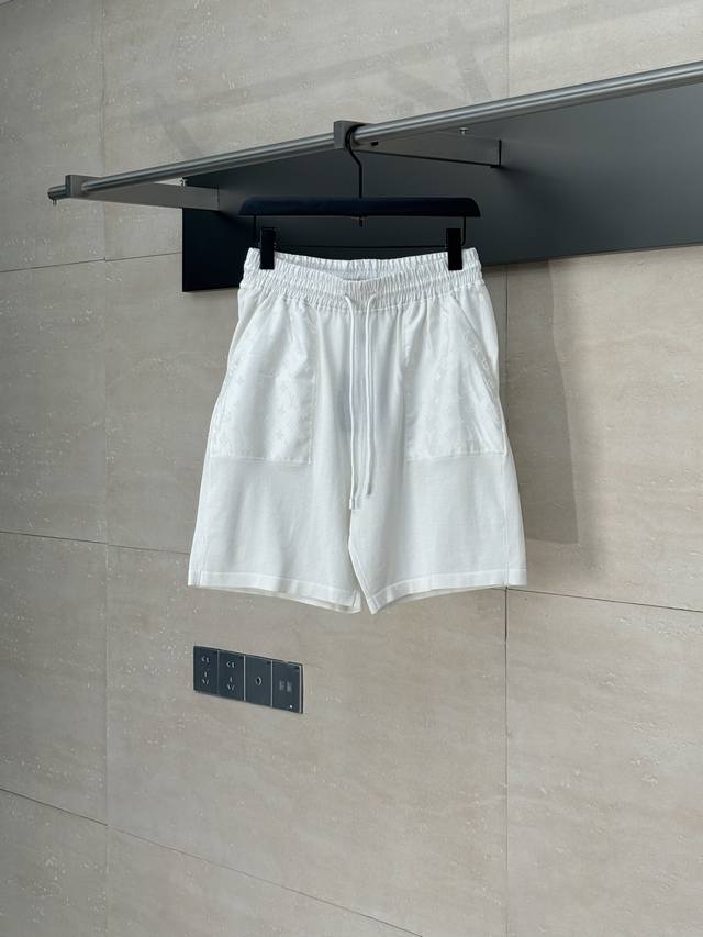 LV* Louis 25Ss New Pocket Monogram Shorts Made of imported pure cotton fabric, d