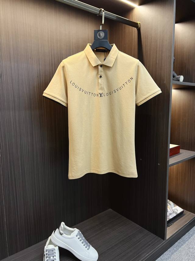 Lv 2025 Summer New Men's Polo Shirt with Lapel, Unlocking Italian Elegance. The
