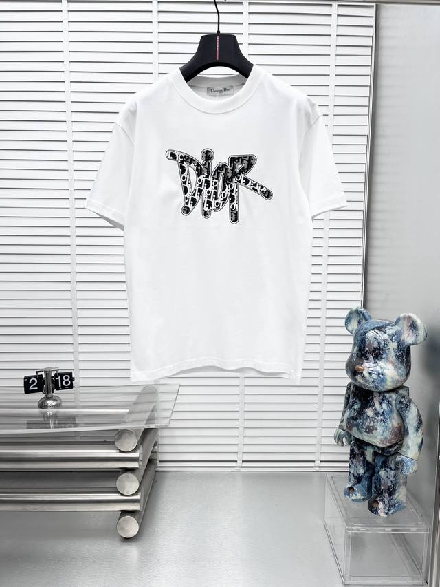 Dio*25Ss New Classic Print Short-Sleeve T-Shirt, a celebrity-endorsed style, mad