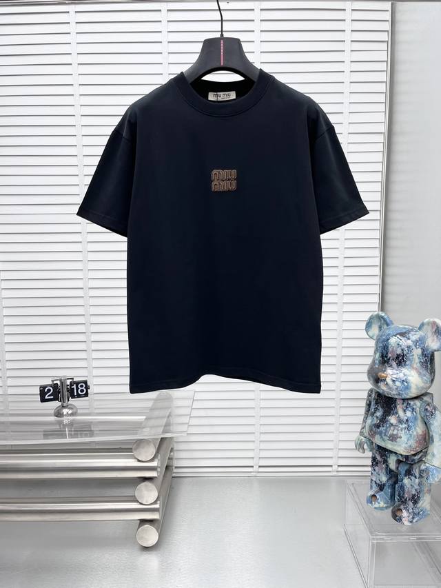 Miu*25Ss New Classic Print Short-Sleeve T-Shirt, a celebrity-endorsed style, mad