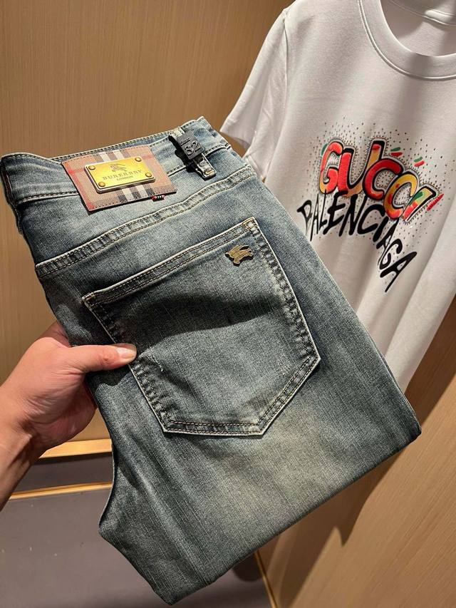 Burber*Y 2025 Spring/Summer New Arrival Men's High-End Casual Versatile Jeans! F