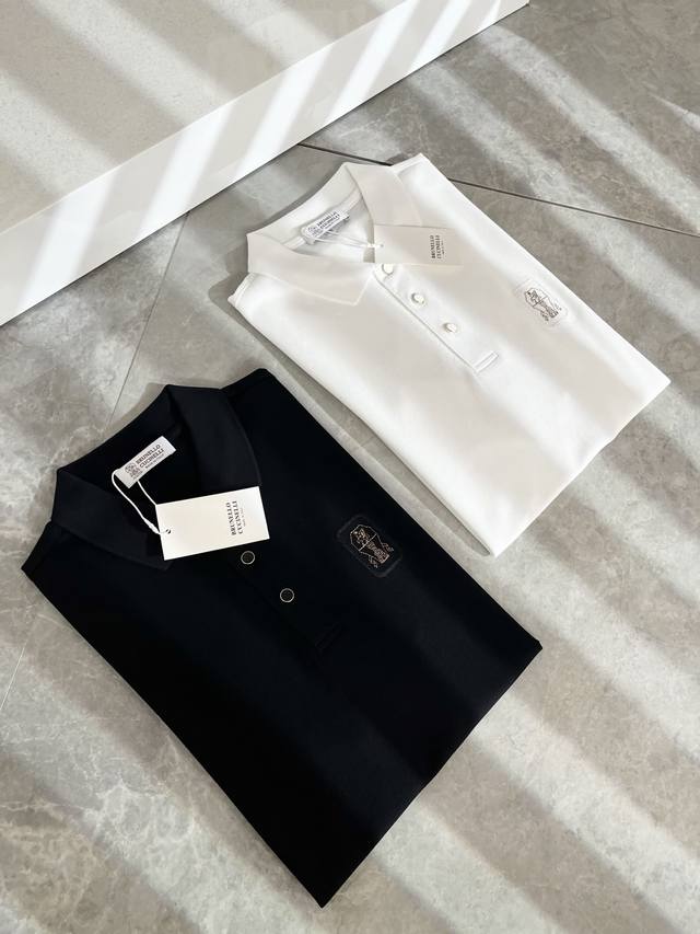 Bc-Brunello Cucineli 2025 Spring/Summer New Men's Short-Sleeve Polo Shirt, a fas