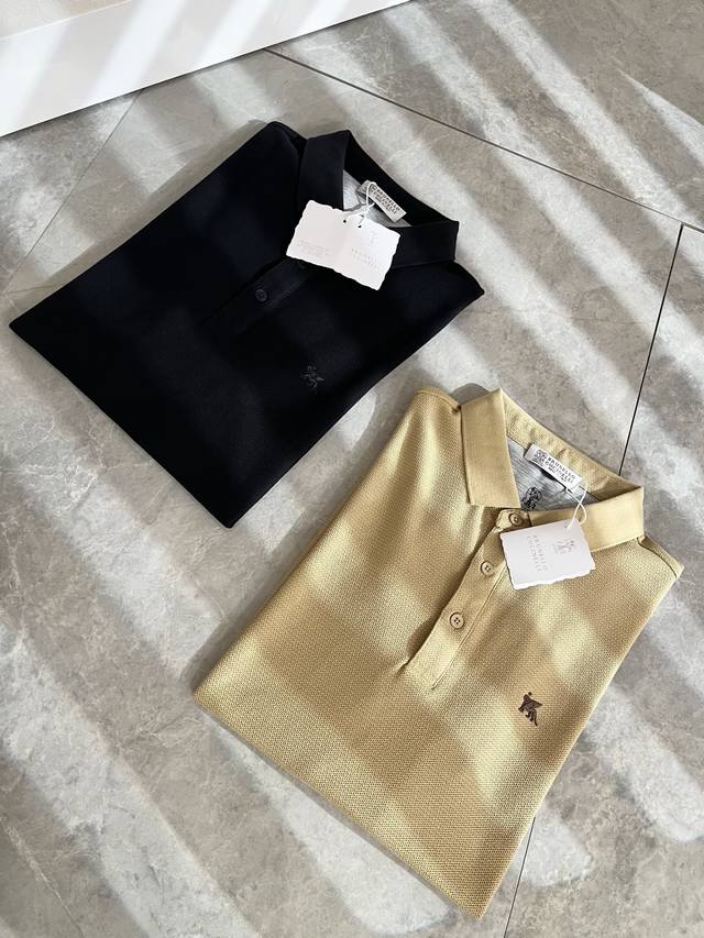 Bc-Brunello Cucineli 2025 Spring/Summer New Men's Short-Sleeve Polo Shirt, a fas