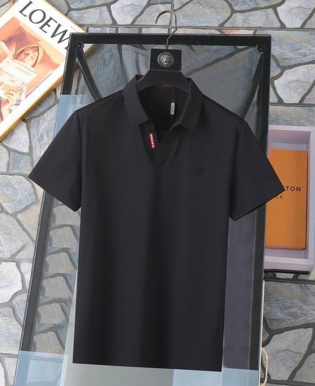Prada New Arrival! 2025 Summer New Arrival: Men's Polo Shirt with Letter Logo!