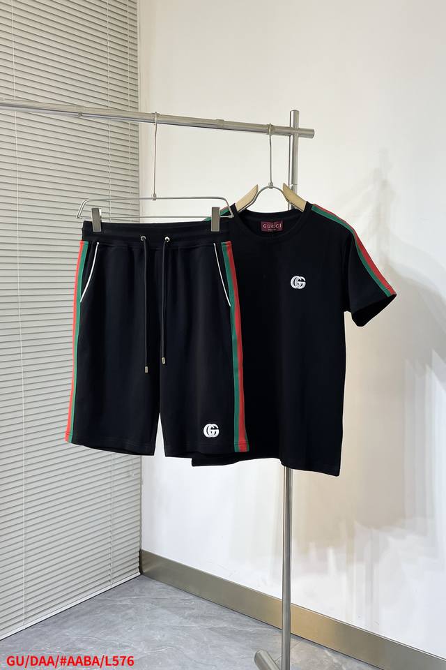 L576 Gucci High-End Custom 2025 Spring/Summer New Arrival: Latest Short-Sleeve C