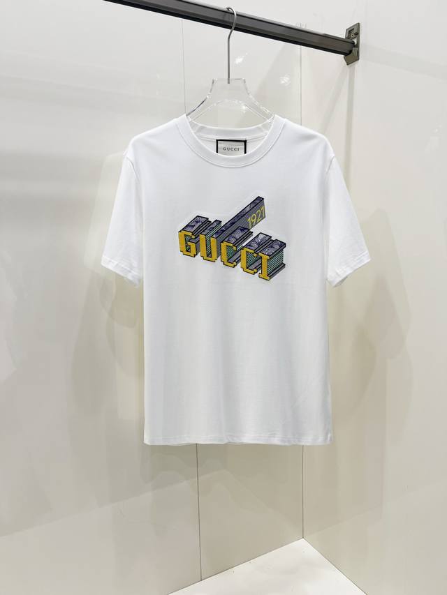 Gucci 2025 Spring/Summer New Unisex Short-Sleeve T-Shirt, Latest Exclusive Onlin