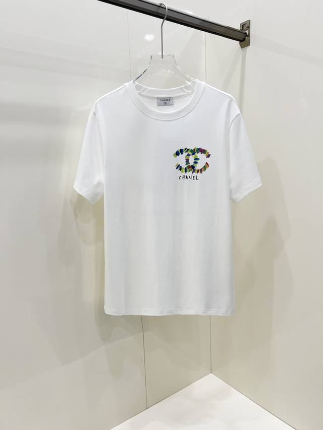 Chanel 2025 Spring/Summer New Unisex Short-Sleeve T-Shirt, Latest Exclusive Onli