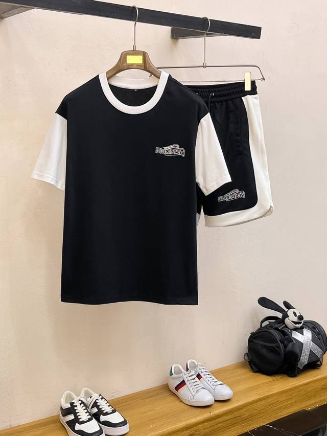 Balenciaga Spring/Summer Top Classic Short-Sleeve Set, exquisite craftsmanship,