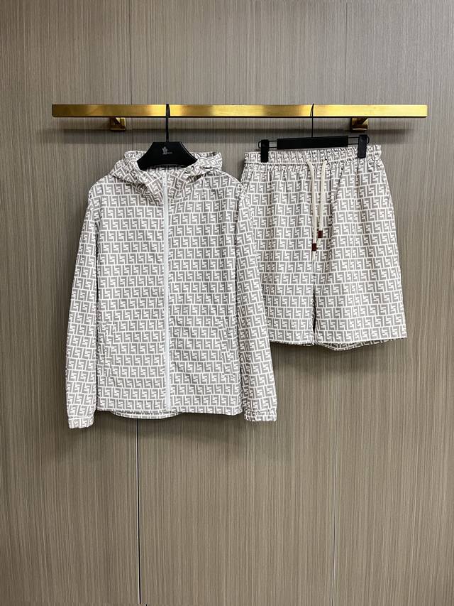 Fendi 2025 Summer Sun Protection Clothing and Shorts Set, a luxurious high-end