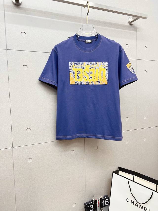 Diesel 2025Ss New Letter Print Crew Neck Short-Sleeve T-Shirt. Exquisitely desi