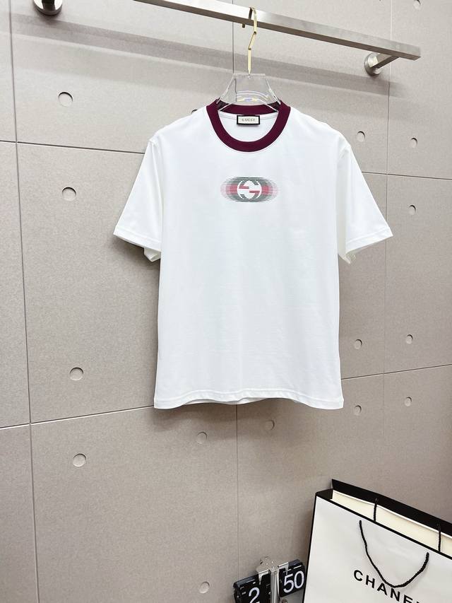 Gucci 2025Ss New Letter Print Crew Neck Short-Sleeve T-Shirt. Exquisitely design