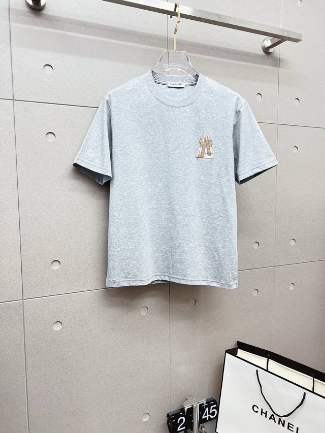 Moncler 2025Ss New Letter Print Crew Neck Short-Sleeve T-Shirt. Exquisitely des