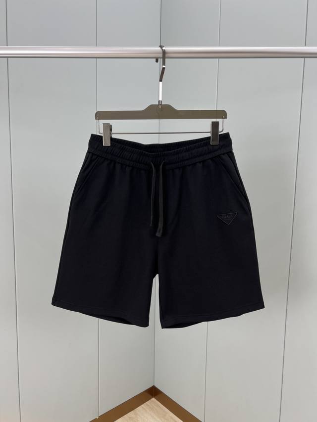 Prada Summer Classic Inverted Triangle Letter Embroidered Badge & Flocked Print