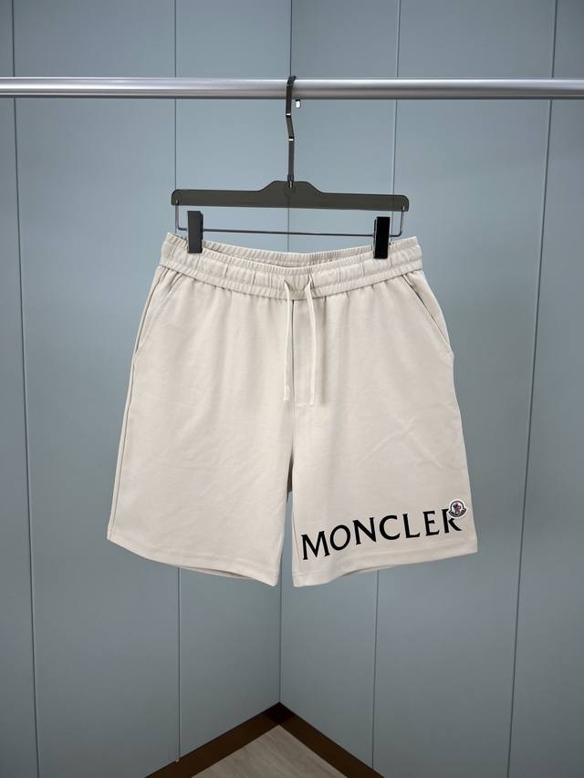 Moncler Summer Men's Fashion Brand Letter Flocked Logo Print Ice Oxygen Cotton C
