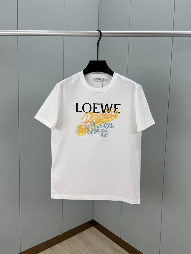 Loewe 2025 Summer New Digital Print Logo Short-Sleeve T-Shirt, featuring the Loe
