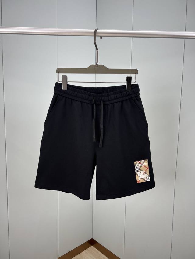 Burberry Summer Men's New Check Label Appliqu