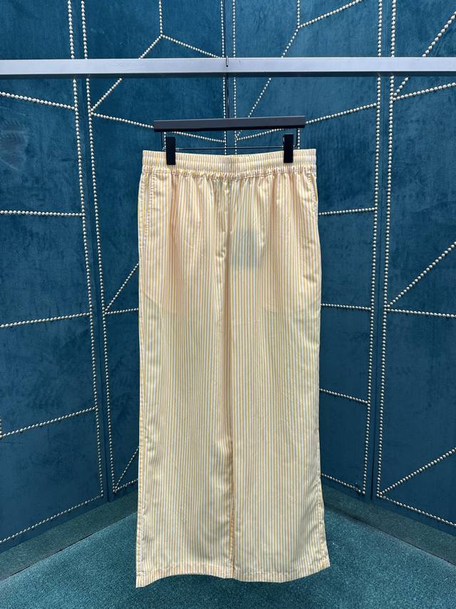 Louis Vuitton 25Ss New Letter Striped Drawstring Casual Pants Men's Long Pants