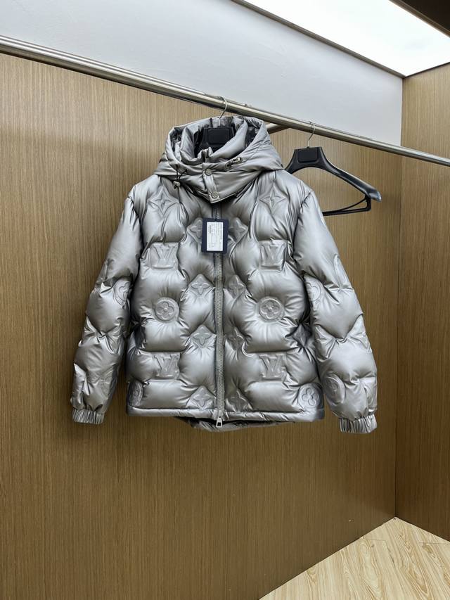 Autumn/Winter Premium Down Jacket Louis Vuitton 24Fw Technical Leather Monogram