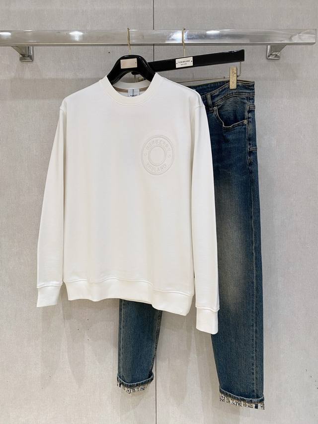 Burberry 25Ss Newest and Top-Tier Crew Neck Sweatshirt, Exquisite Craftsmanship