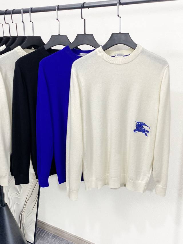 Bur2025 Autumn/Winter Collection Equestrian Knight Logo Embroidered Wool and Cas