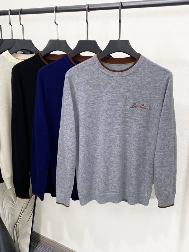 Lp Men's High-End Business Casual Pure Wool Cashmere Blend Knit Sweater, a premi