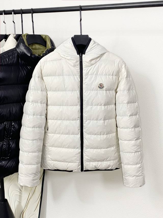 New Moncler Autumn/Winter Simple Solid Color Casual Reversible Down Jacket! A cl