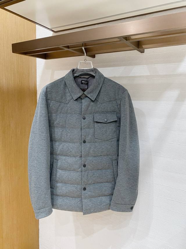 Zegna sheep wool down jacket, super stylish fit, three colors available. Sizes: