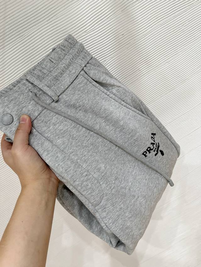 New Arrival - 2025 Autumn/Winter# Prada Mink Fleece-Lined Pants Fleece-lined pro