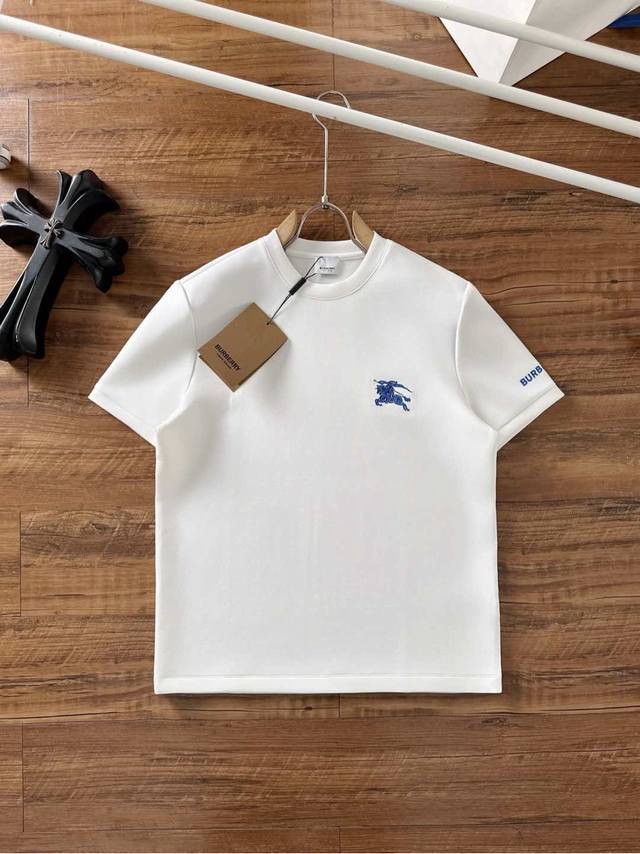 Burbe#Rry Burberry 2025 Fall/Winter Space Cotton Embroidered Logo Stylish and Ve