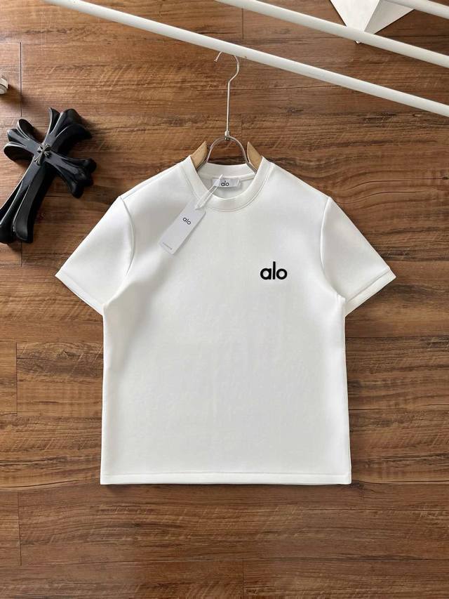 Alo 2025 Autumn/Winter Space Cotton Embroidered Logo Stylish and Versatile Crew