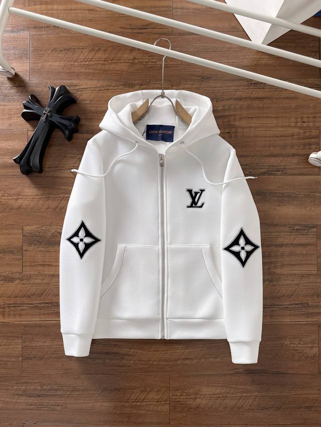 Lv 2025 Autumn/Winter Unisex Zip-Up Hoodie Comfortable, Relaxed, and Combining S