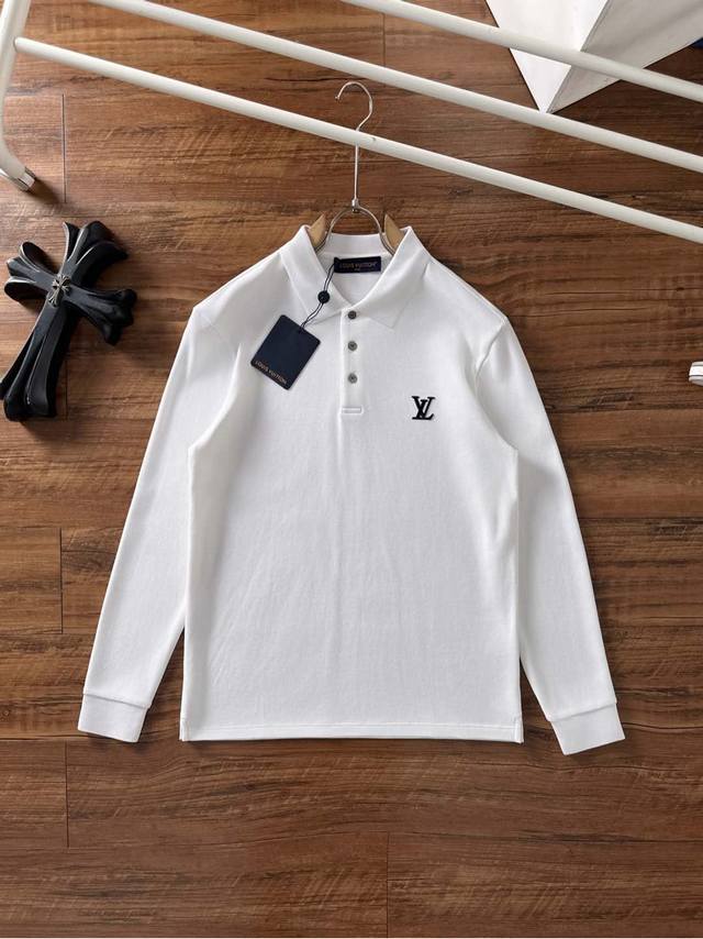 Lv 2025 Autumn/Winter New Long-Sleeved Polo Shirt, Hong Kong Trading Company Goo
