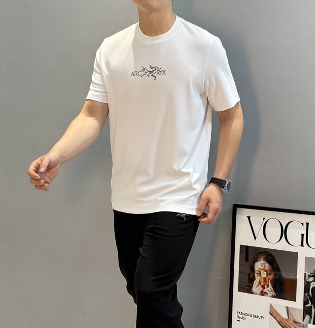 Arc'tery* Arc'teryx 25S New Modal T-Shirt. Double-sided brand lettering and grap