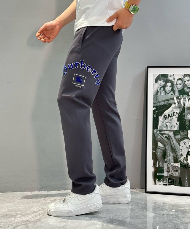 Bbr Burberry 25S Men's Casual Pants. Seamless design on both sides. High-tempera