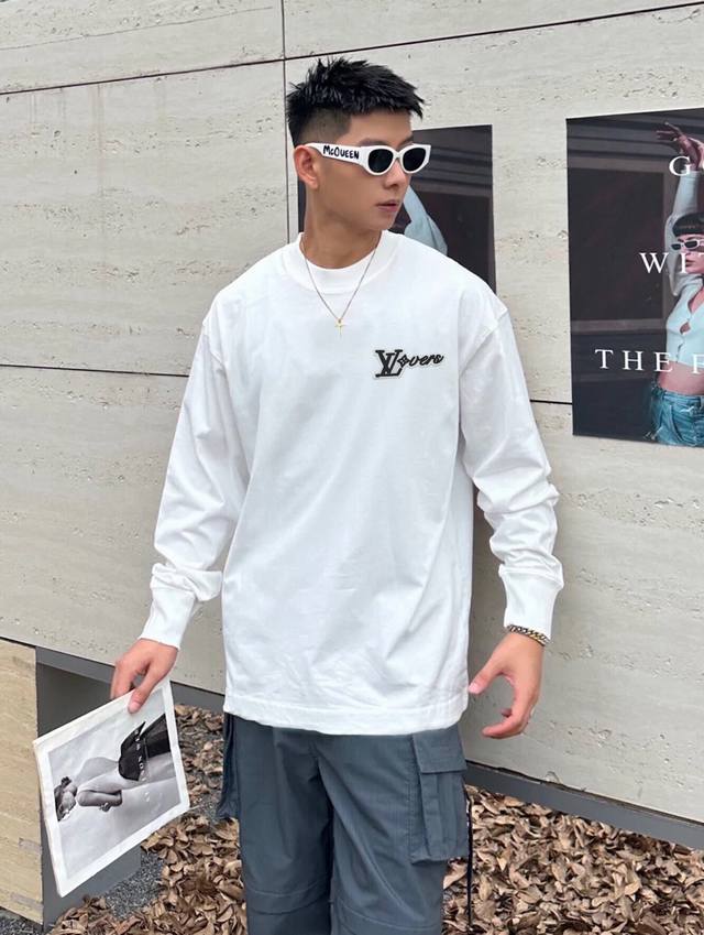 Louis Vuitton 25S New Long-Sleeve T-Shirt, Unisex! Made of 300g pure cotton, so