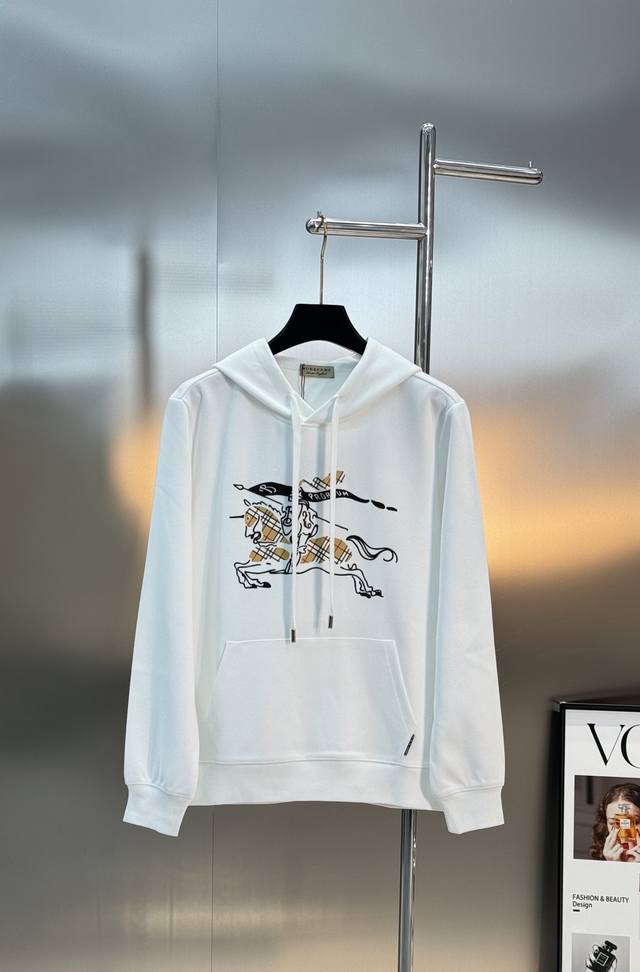 Burberry 25S New Equestrian Print Hoodie is made of high-quality 380g cotton, so