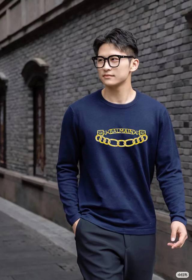 Balmain* 25S New Modal Long-Sleeve T-Shirt - A leading basic style. Classic 3D h