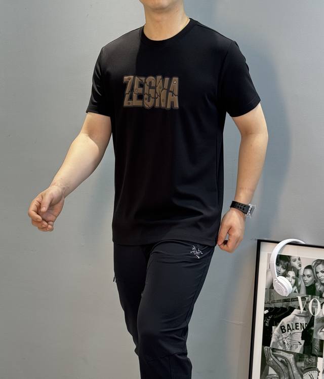 Z Zeng Zegna 25S New Letter Modal T-Shirt. A refreshed and upgraded versatile ba