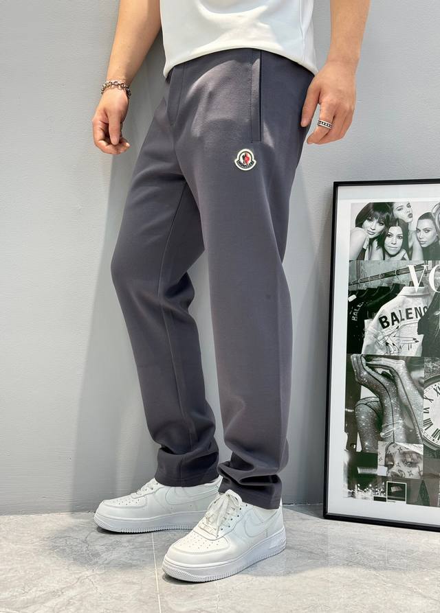 Moncle*R 2025 Autumn/Winter New Casual Pants, elastic drawstring waist, side poc