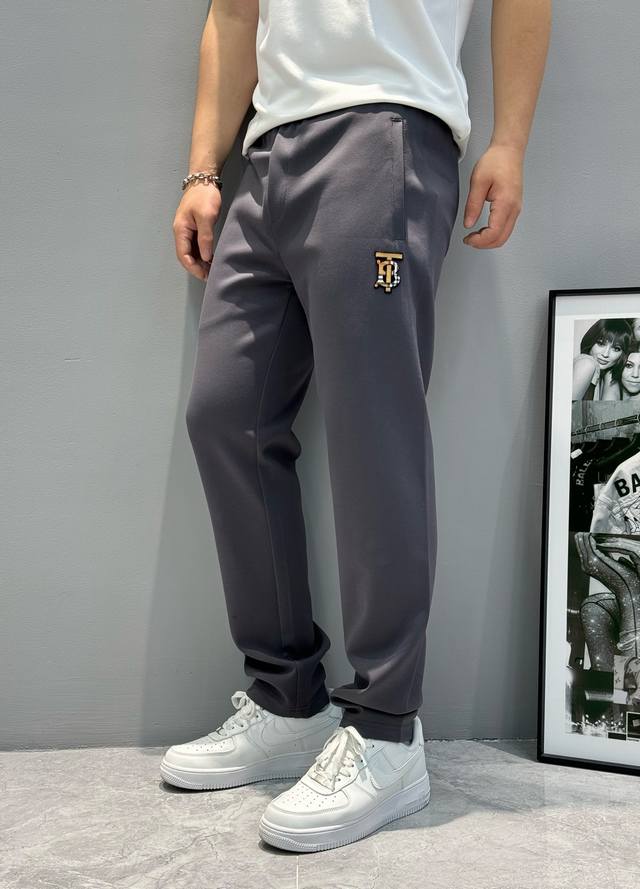 Bbr* Burberry-Li 2025 Autumn/Winter New Casual Pants. Elastic drawstring waist.