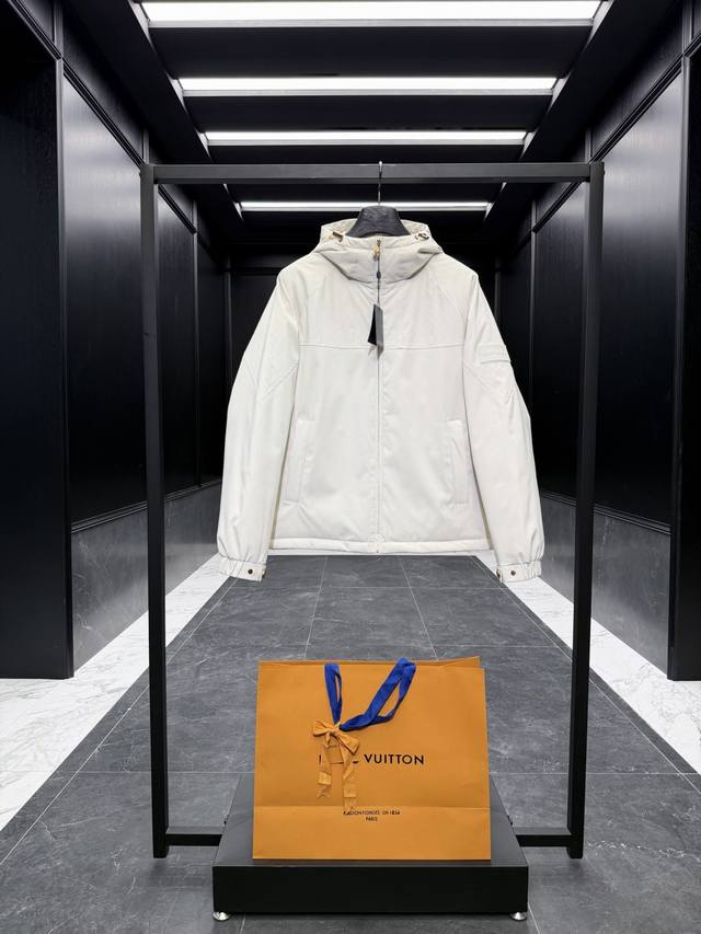 Premium Down Louis Vuitton LV Monogram Jacquard Hooded Down Jacket. Goose down