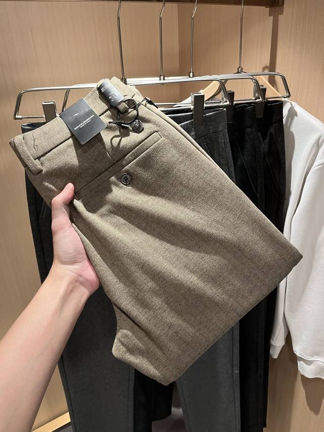 Dolce & Gabba*A 2025 Autumn/Winter New Cashmere Versatile Casual Trousers for Me