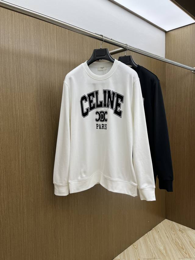 Celine Fw Early Autumn New Crew Neck Sweatshirt, Unisex! Unique and eye-catchin