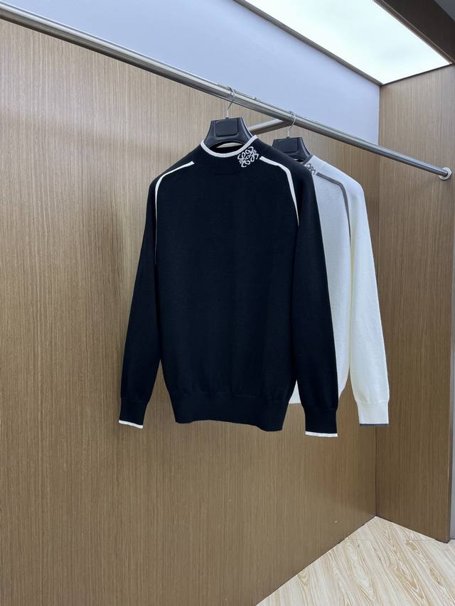 Loefw Autumn/Winter New Arrival - Fashionable Classic Basic Jacquard Color-Block