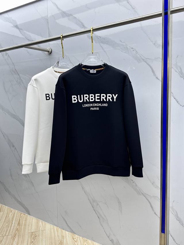 Burberry 2025 Autumn/Winter New Arrival Letter Print Crew Neck Sweatshirt. Exudi